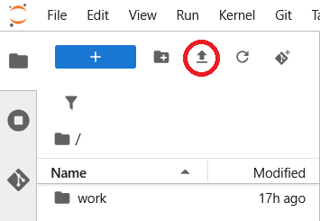 The upload button.